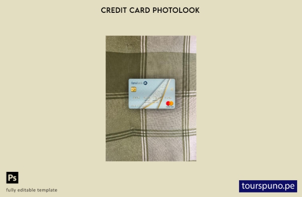 listo para imprimir plantilla frontal de aspecto fotográfico de mastercard de 86
